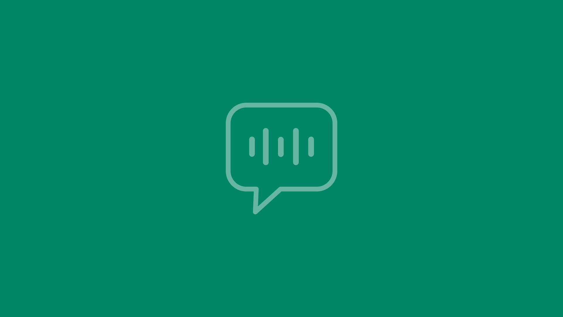 Chat bubble with sound wave